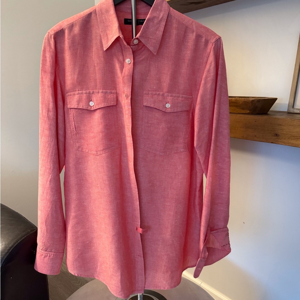 Men's Pink Button-Up Shirt
